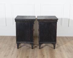 20th Century Pair of Scandinavian Black Painted Bedside Tables - 4381225