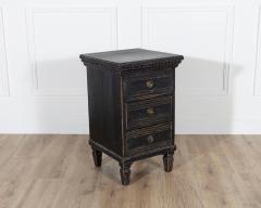 20th Century Pair of Scandinavian Black Painted Bedside Tables - 4381240
