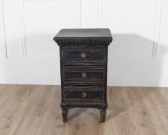 20th Century Pair of Scandinavian Black Painted Bedside Tables - 4381243