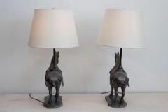 20th Century Pair of Tang Dynasty Style Horse Table Lamps - 4001765