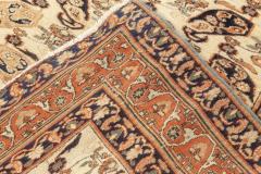20th Century Persian Tabriz Beige Blue Green Orange Handmade Wool Rug - 2454264