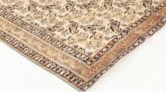 20th Century Persian Tabriz Beige Blue Green Orange Handmade Wool Rug - 2454266