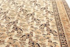 20th Century Persian Tabriz Beige Blue Green Orange Handmade Wool Rug - 2454268