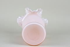 20th Century Pink Art Nouveau Glass Vase Frilly Edge Austria circa 1900 - 4739407