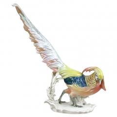 20th Century Porcelain Figurine Golden Pheasant by F Karl Ens Germany ca 1920 - 4618301