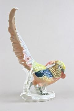 20th Century Porcelain Figurine Golden Pheasant by F Karl Ens Germany ca 1920 - 4618308