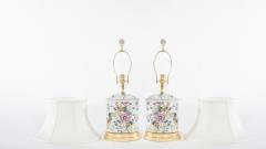 20th Century Porcelain Gilt Wood Base Lamps - 2471961