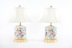 20th Century Porcelain Gilt Wood Base Lamps - 2471979
