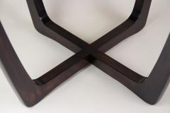 20th Century Round Art Deco Coffee Table With Black Glass Plate CZ ca 1920s - 4746621