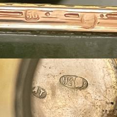 20th Century Russian 56 Two Colour Gold Mounted On Nephrite Inkstand c 1910 - 2989516