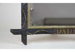20th Century Rustic Wall Mirror With Golden Bars Tramp Art Austria dated 1901 - 4235358