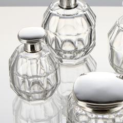 20th Century Set of Silver Art Deco Perfume Bottles France Circa 1920 - 3243652