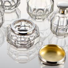 20th Century Set of Silver Art Deco Perfume Bottles France Circa 1920 - 3243653