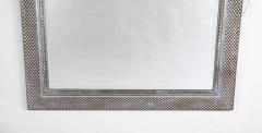 20th Century Silvered Basketweave Console Mirror with Beveled Plate - 3246324