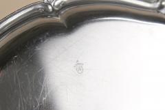 20th Century Silvered Serving Tray Marked Mussbach Germany ca 1960 - 3912285