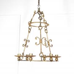 20th Century Spanish Gilt Iron Hanging Light - 3634792