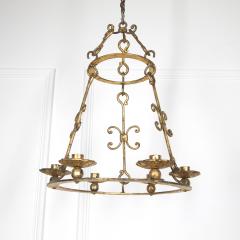20th Century Spanish Gilt Iron Hanging Light - 3634793