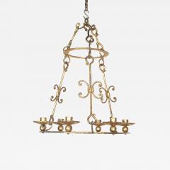 20th Century Spanish Gilt Iron Hanging Light - 3635810