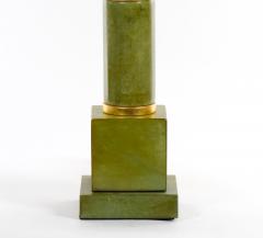 20th Century Tall Pair Green Jade Art Deco Style Table Lamp - 3121060