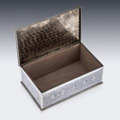 20th Century Thai Solid Silver Niello Box Bangkok c 1940 - 2914582