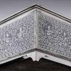 20th Century Thai Solid Silver Niello Box Bangkok c 1940 - 2914587