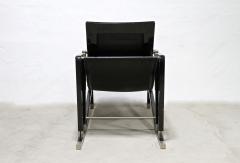 20th Century Transat Chair Design Eileen Gray 1927 Black Leather FR ca 1975 - 4644402