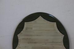 20th Century Vintage Italian Two Colors Oval Wall Mirror - 3525390
