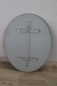 20th Century Vintage Italian Two Colors Oval Wall Mirror - 3525392