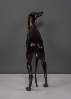 20th c Cast Bronze Alert Greyhound Dog Statue 12 Tall - 2316099