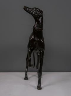 20th c Cast Bronze Alert Greyhound Dog Statue 12 Tall - 2316102