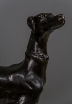 20th c Cast Bronze Alert Greyhound Dog Statue 12 Tall - 2316104