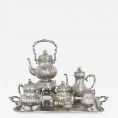 20th century Spanish silver Rococo style tea and coffee service - 1926924