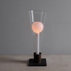 20th century glass and bronze lamp Italy - 4116097