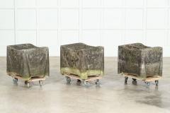 20thC Draped Cast Stone Stools Side Tables - 3676171