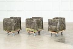 20thC Draped Cast Stone Stools Side Tables - 3676175