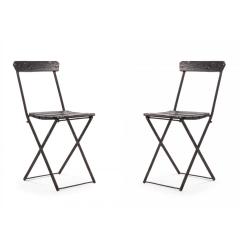 21 Outdoor Iron Folding Bistro Chair - 4734994