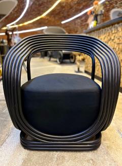 21st Century Black Contemporary Rattan Armchair Lounge Chair IDN 2025 - 4700230