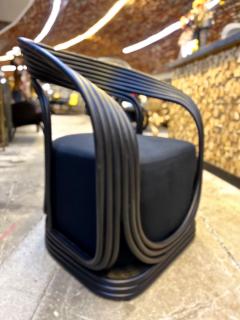 21st Century Black Contemporary Rattan Armchair Lounge Chair IDN 2025 - 4700238