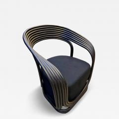 21st Century Black Contemporary Rattan Armchair Lounge Chair IDN 2025 - 4701053