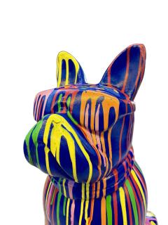 21st Century Contemporary Bulldog Sculpture Pop Art Style Handpainted 2026 - 4565319