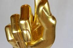21st Century Contemporary Gigantic Hand Sculpture Goldleaf Plated AT 2021 - 4412968