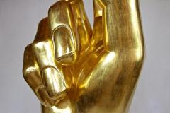 21st Century Contemporary Gigantic Hand Sculpture Goldleaf Plated AT 2021 - 4412972