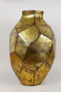 21st Century Gilt Contemporary Floor Vase Organic Modern Style New Italy - 4753700