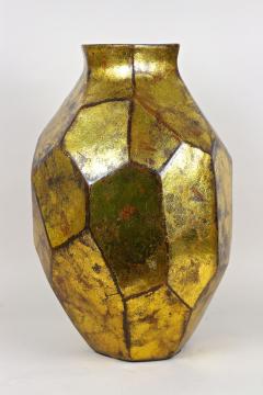 21st Century Gilt Contemporary Floor Vase Organic Modern Style New Italy - 4753704
