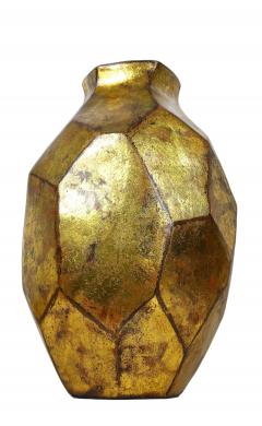 21st Century Gilt Contemporary Floor Vase Organic Modern Style New Italy - 4753705