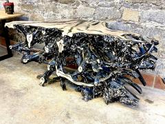 21st Century Teak Root Console Table Modern Organic Handpainted IDN 2025 - 4686055