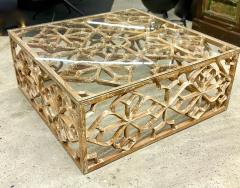 21th Century Wooden Honeycomb Coffee Table Couch Table Java 2025 - 4455658