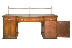 2225 Hepplewhite Bowfront Mahogany Sideboard with Brass Gallery - 2493384