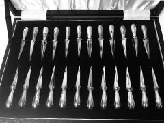 24 Cocktail Sticks Hors dOeuvres Picks original box James Dixon C 1920 - 1265171