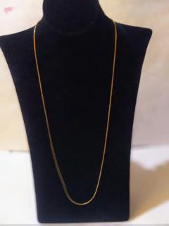 24 Gold Plated Sterling Silver round Necklace - 3870656